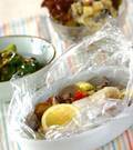 「電子レンジで！　タラのローストバッグ蒸し」の献立