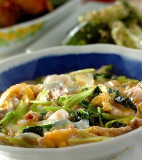 豚とミツバの卵とじの献立