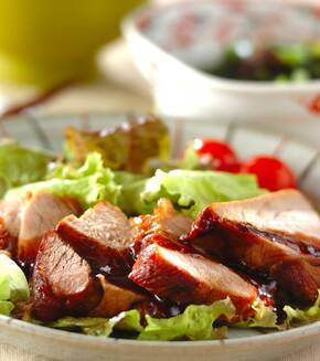 やさしい甘み！豚もも肉のハチミツショウガ煮の献立