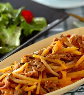 豚とジャガイモのソテーケチャップ和えの献立