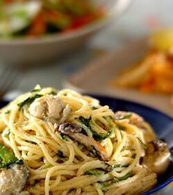 カキのクリームパスタ