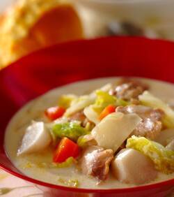 里芋と白菜のクリームシチュー