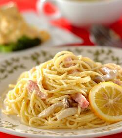 レモンクリームパスタ