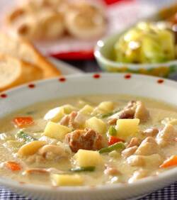 鶏肉の和風ミルクスープ煮