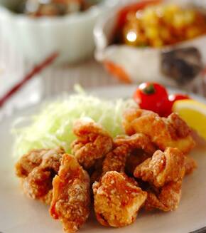 鶏のから揚げの献立