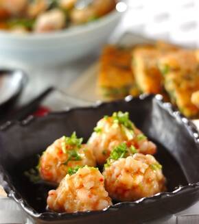 エビとハンペンのあんかけ団子の献立