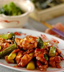 豚肉とアスパラの中華炒め