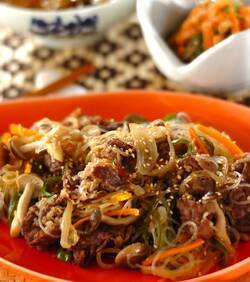 牛肉の甘辛炒め
