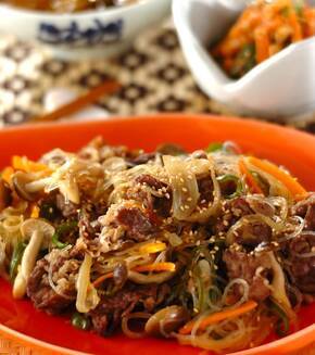 牛肉の甘辛炒めの献立