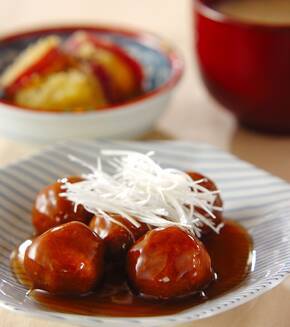 黒酢肉団子の献立