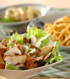 鶏と野菜のソテーサラダの献立