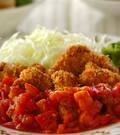「トマトソースがけヒレカツ」の献立