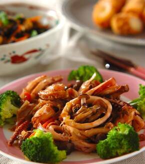 旨みたっぷり！ホタテとイカのオイスター炒めの献立