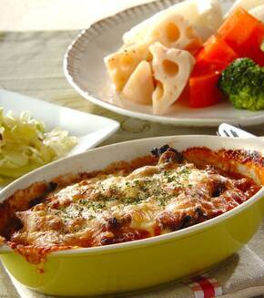 牛肉のクリーミーケチャップグラタンの献立