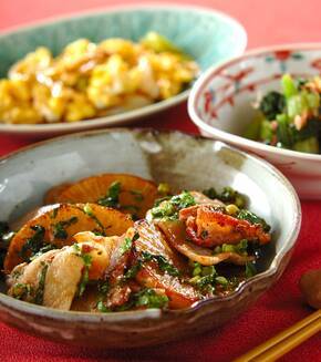 ほっこり大根の炒め煮の献立