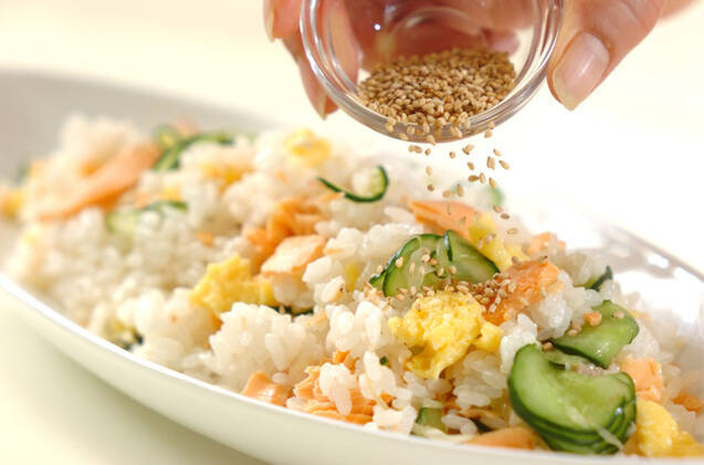 塩鮭のさっぱり混ぜ寿司の作り方の手順7