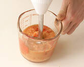 揚げジャガイモの赤ピーマンソースの作り方2