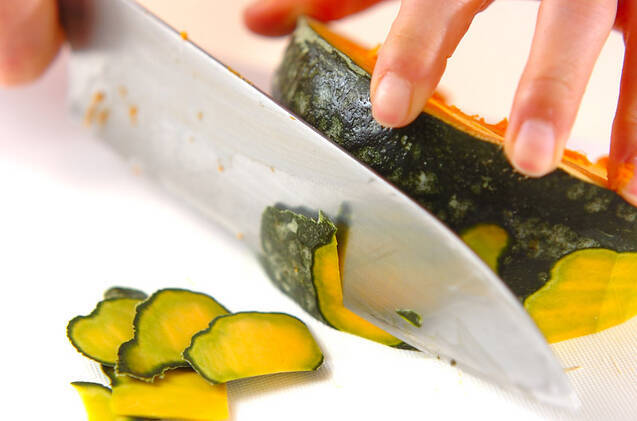 カボチャのココナッツ煮の作り方の手順1