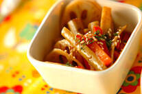 ゴボウとレンコンのきんぴら