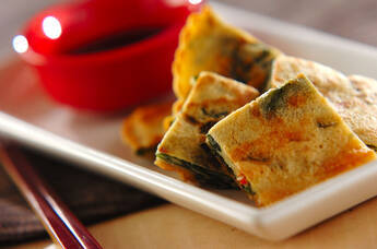 桜エビとワカメのチヂミ