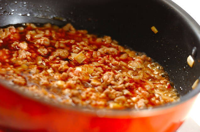 ジンジャーコーディアル麻婆豆腐の作り方の手順5