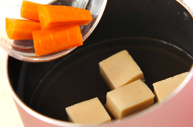 高野豆腐の含め煮の作り方の手順6