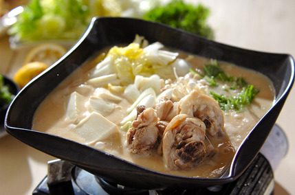 鶏鍋～酒粕鍋～酒粕湯葉ご飯