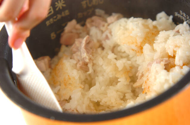 鶏の塩炊き込みご飯の作り方の手順4
