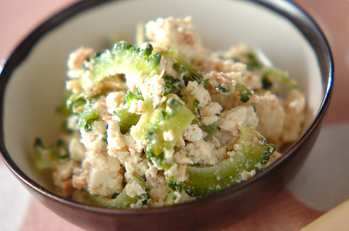 ゴーヤとツナの白和え