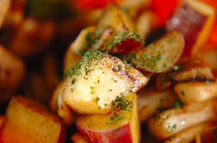 サツマイモとエリンギのポンマヨ