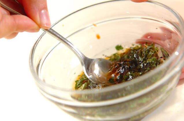 大葉ドレッシングサラダの作り方の手順4