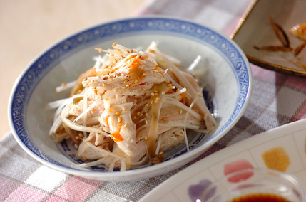 ささ身とザーサイのネギ和え