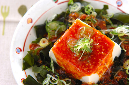 蒸し豆腐・甘辛みそ