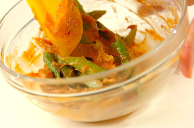 アスパラのピリ辛ゴマみそ和えの作り方の手順3