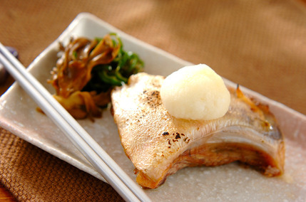 ブリカマの塩焼き