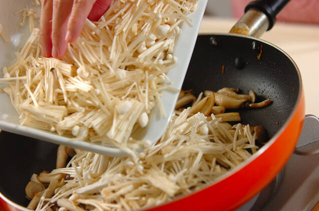 キノコのだしナムルの作り方の手順5