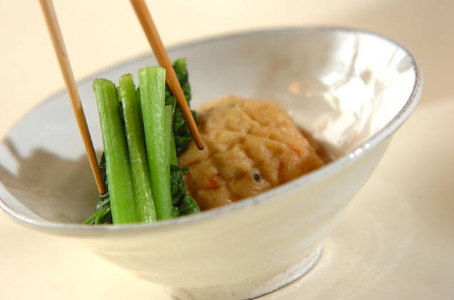 ひりょうずと青菜の炊き合わせの作り方の手順4