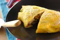 納豆と野沢菜の和風オムライス