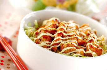 鶏の梅照り焼き丼