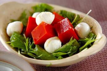 トマトの寒天サラダ