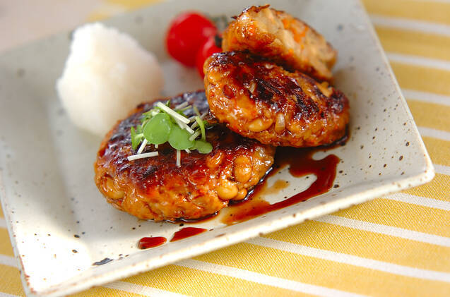 水煮豆のつくねバーグ