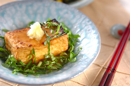焼き厚揚げのあんかけ