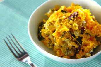 カボチャとお豆のヨーグルトサラダ