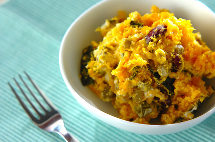 カボチャとお豆のヨーグルトサラダ