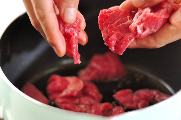 牛肉の山椒煮の作り方の手順3