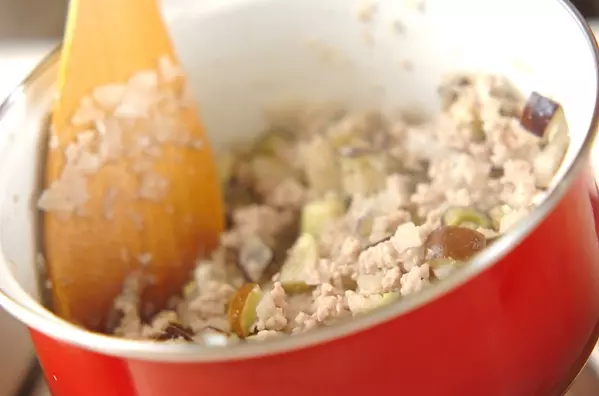 ナスのジャージャー素麺の作り方2