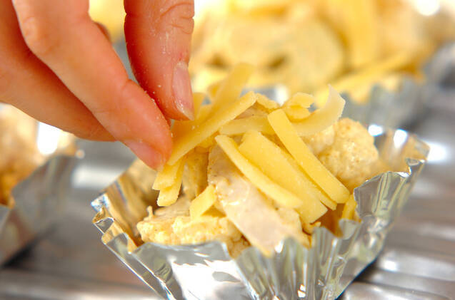 カリフラワーのカップチーズ焼きの作り方の手順4