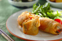 鶏ささみのパリパリ春巻き