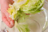レタスとバジルのサラダの作り方の手順1