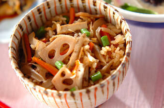 ゴボウの炊き込みご飯